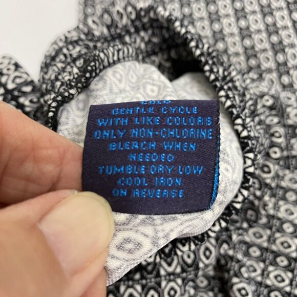 Blue Earth Womens Black & White Stretch Pants Size M Front Pockets Elastic Waist - Picture 6 of 12